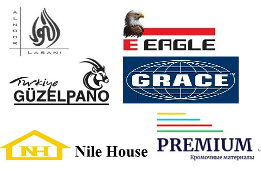 Logos of selected customers supplied by Canege